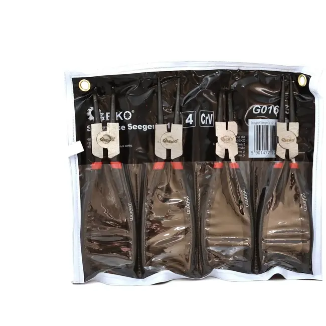 GEKO Circliptangenset - CrV staal - Antislip handgrepen - 250mm - 4-delig