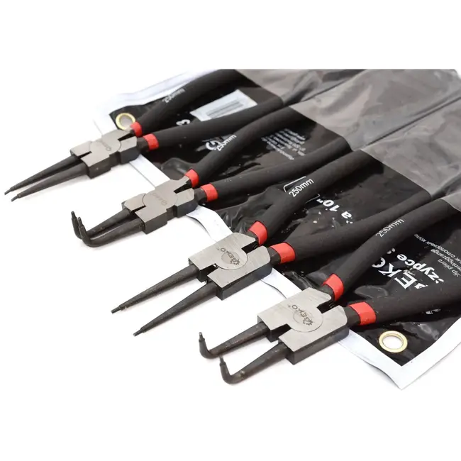 GEKO Circliptangenset - CrV staal - Antislip handgrepen - 250mm - 4-delig