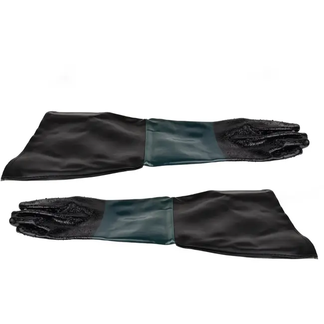 GEKO Rubberen straalhandschoenen - extra lange bescherming - robuust ontwerp