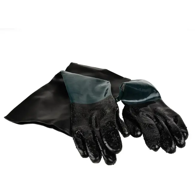 GEKO Rubberen straalhandschoenen - extra lange bescherming - robuust ontwerp