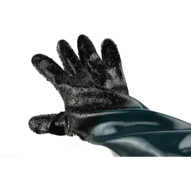 GEKO Rubberen straalhandschoenen - extra lange bescherming - robuust ontwerp