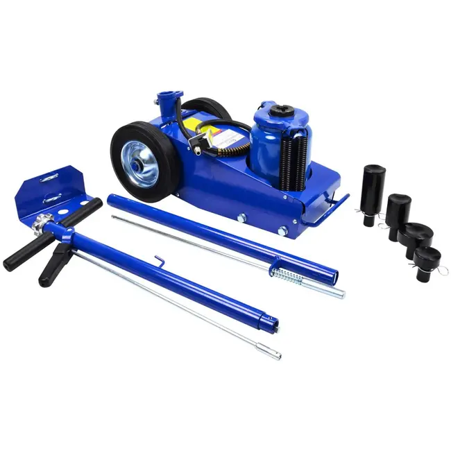 GEKO Hydraulische vloerdompkrik - 35 ton - robuust ontwerp - grote wielen - inclusief adapters