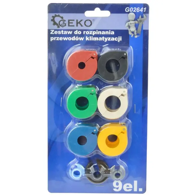 GEKO Set gereedschap - Slangontkoppeling - Airco en brandstof - 9-delig