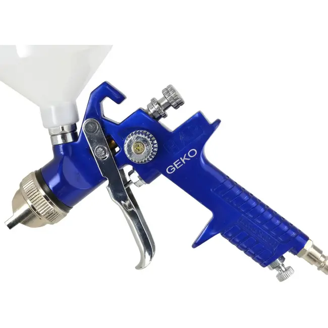 GEKO HVLP verfspuit - 2,5 mm nozzle - aluminium behuizing - verstelbare instellingen