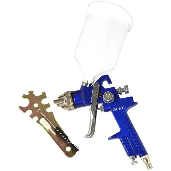 GEKO HVLP verfspuit - 2,5 mm nozzle - aluminium behuizing - verstelbare instellingen
