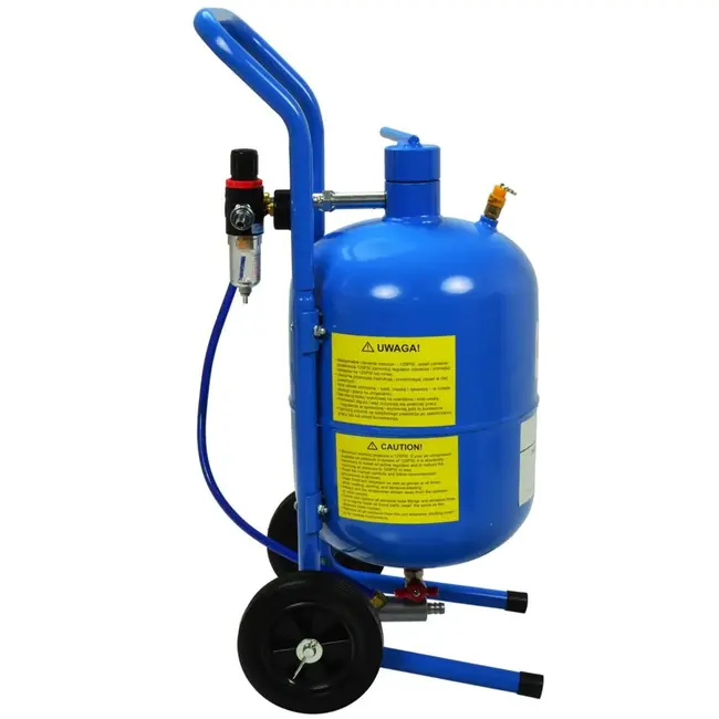 GEKO Zandstraaltank - 19L - Met accessoires - Stabiele constructie - 2,5m slang - Rubberen handgrepen