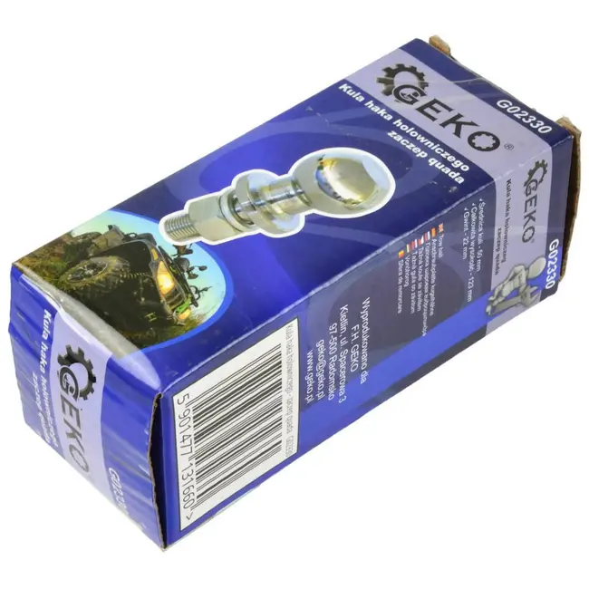 GEKO Verchroomde trekhaakkogel - 50mm - 3500kg - draad 22mm - lengte 136mm