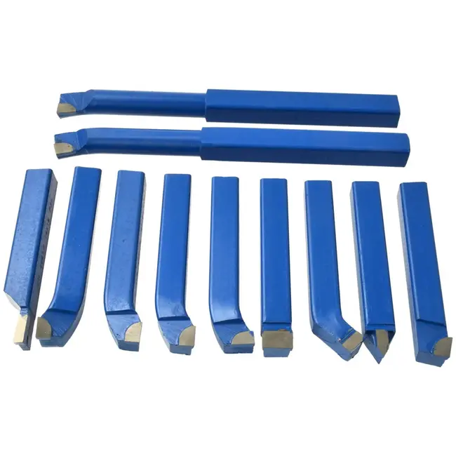 GEKO Draaigereedschap set - 11-delig - Carbide inserts - 16x16 mm - Aluminium koffer