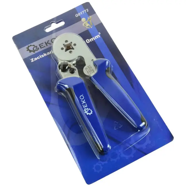 GEKO Zelfinstellende krimptang - vierkante krimp - 0,25-10 mm² - 175 mm lang