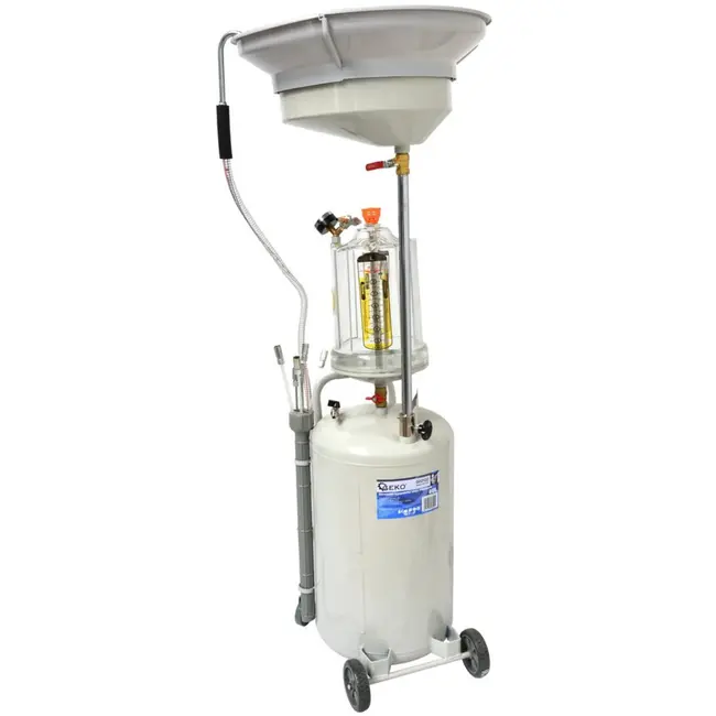 GEKO Olieafzuiger - 80L - Mobiel - Verstelbare opvangpan - Flexibele zuigbuizen