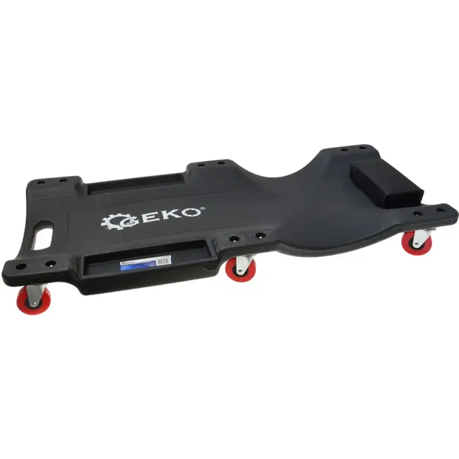 GEKO Lichtgewicht ergonomisch monteursbed met zes zwenkwielen en geïntegreerde gereedschapsvak