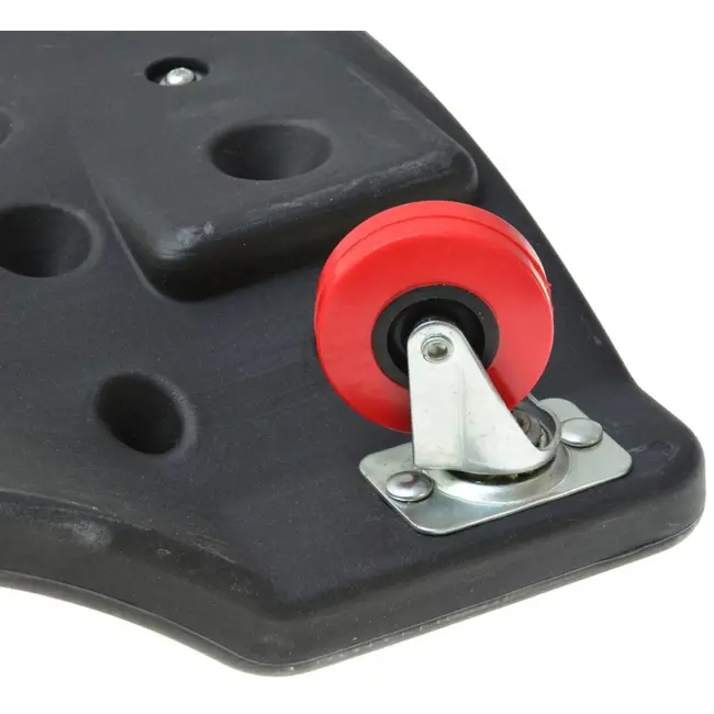 GEKO Lichtgewicht ergonomisch monteursbed met zes zwenkwielen en geïntegreerde gereedschapsvak