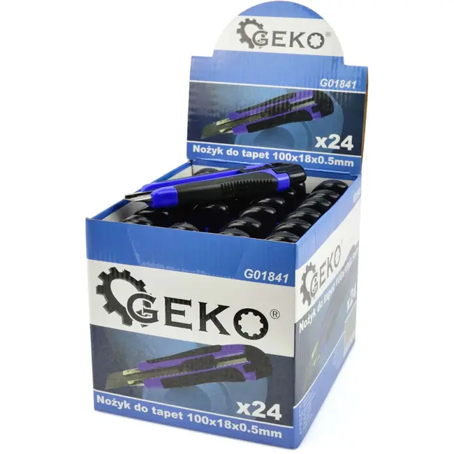 GEKO Universeel mes - 18mm afbreekbaar lemmet - Antislip handgreep - 165mm lengte