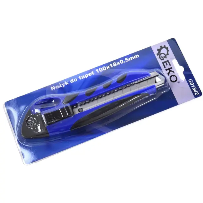 GEKO Universeel mes - 18mm afbreekbaar lemmet - Antislip handgreep - 170mm lengte