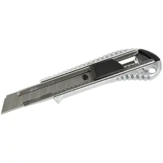 GEKO Aluminium hobbymes - 18mm afbreekmes - Ergonomische grip - 155mm lengte