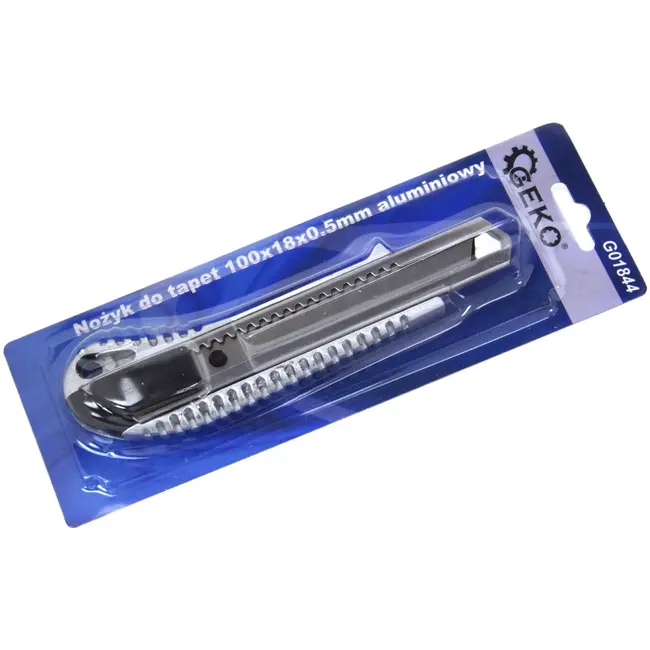 GEKO Aluminium hobbymes - 18mm afbreekmes - Ergonomische grip - 155mm lengte