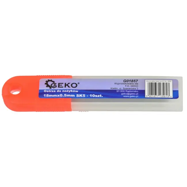 GEKO Vervangmessen - 18 mm breed - 0,5 mm dik - Set van 10 stuks