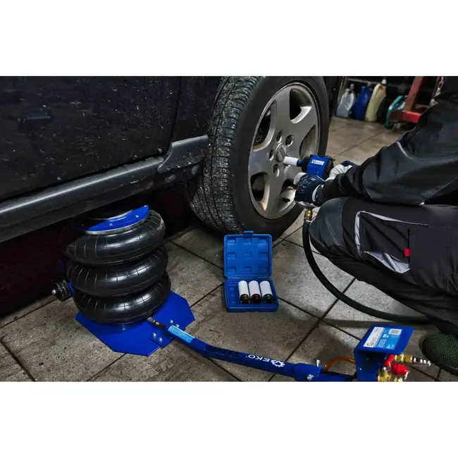 GEKO Ballonkrik - 3 Ton - Verstelbaar 135-400 mm - Versterkt Rubber - Veiligheidsklep
