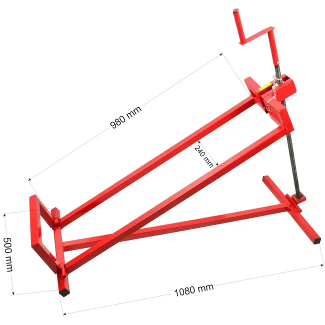 GEKO Handmatige lifter voor ATV/UTV - Staal - 680 kg draagvermogen - 130-430 mm hoogtebereik