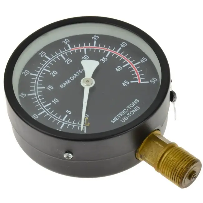 GEKO Hydraulische krachtmeter - 30 ton - verticaal - 75 mm wijzerplaat