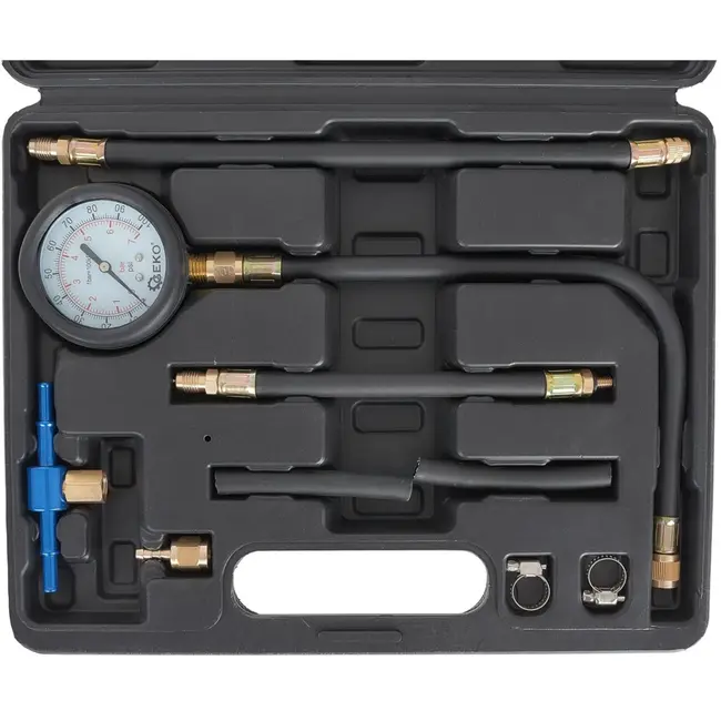 GEKO Olieverbrandingsmeter - Dubbele schaal - 0-7 bar - Inclusief accessoires - 1 kg