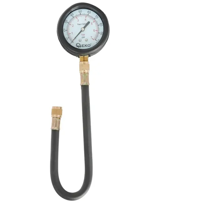 GEKO Olieverbrandingsmeter - Dubbele schaal - 0-7 bar - Inclusief accessoires - 1 kg