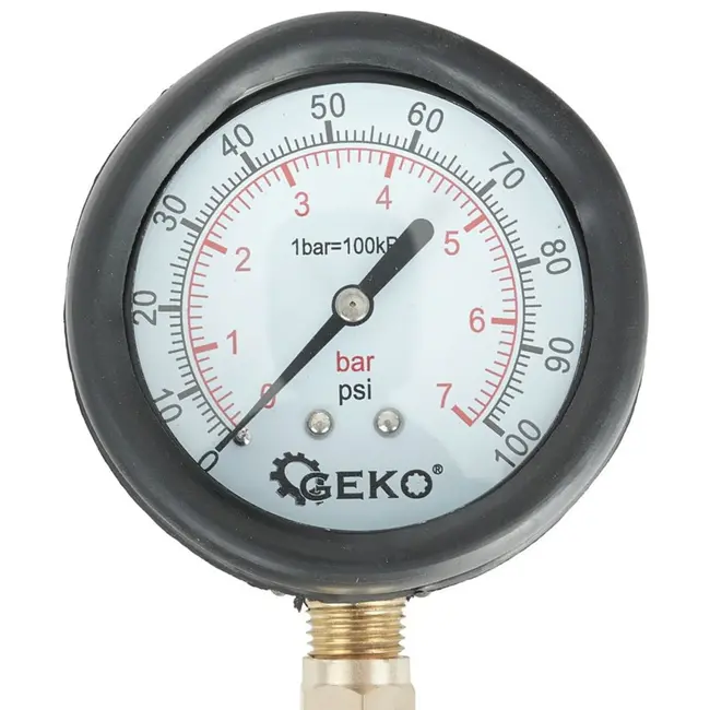 GEKO Olieverbrandingsmeter - Dubbele schaal - 0-7 bar - Inclusief accessoires - 1 kg