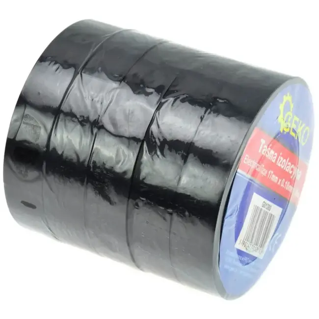GEKO Isolatietape - Vlamvertragend - Zwart - 17mm x 25m - 5 stuks