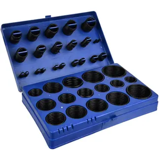 GEKO 419-delige o-ring set - universeel - hitte- en oliebestendig - in kunststof doos