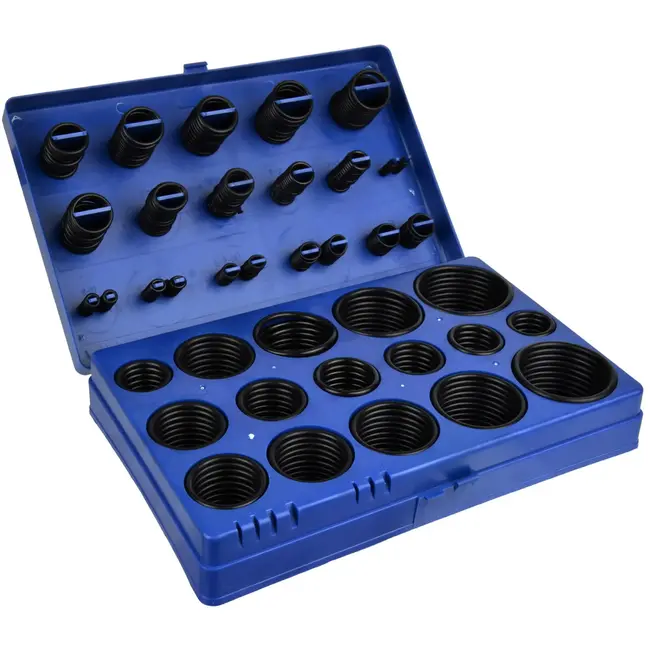 GEKO 419-delige o-ring set - universeel - hitte- en oliebestendig - in kunststof doos