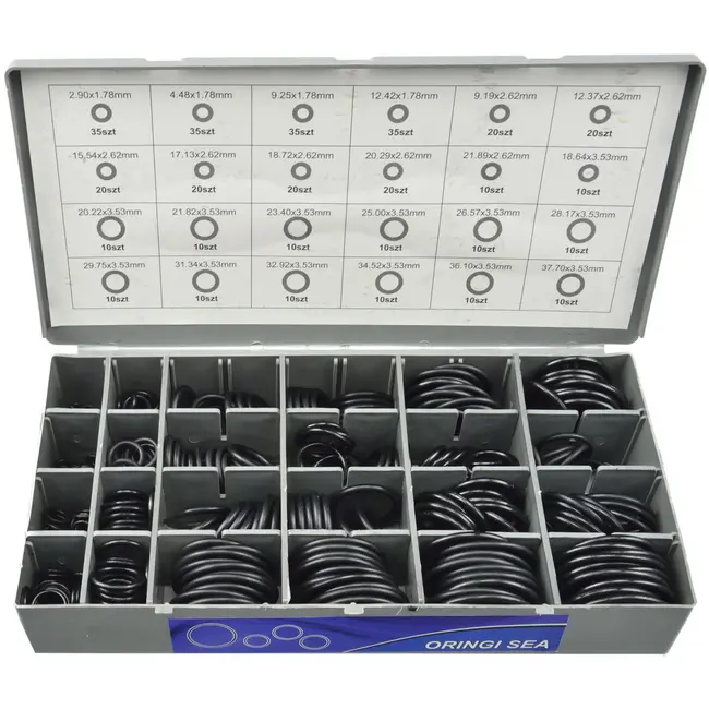 GEKO O-ring assortiment - 900 stuks - HNBR en NBR - Diverse maten - Hoge temperatuur- en slijtvastheid