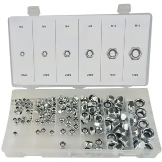 GEKO Nylon borgmoer assortiment - zelfborgend - metrische maten - 146 stuks