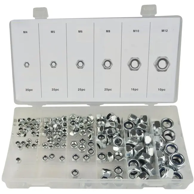 GEKO Nylon borgmoer assortiment - zelfborgend - metrische maten - 146 stuks