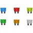 GEKO Auto zekeringenset - 120 stuks - 5A tot 30A - Mini formaat - Diverse kleuren
