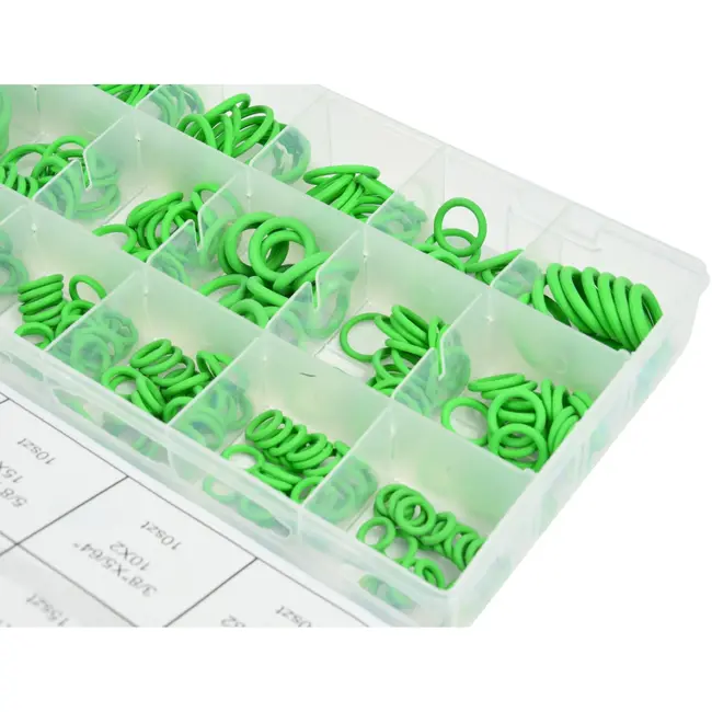 GEKO Groene O-ring set - 270 stuks - Diverse maten - Handige assortimentsdoos