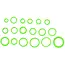 GEKO Groene O-ring set - 270 stuks - Diverse maten - Handige assortimentsdoos