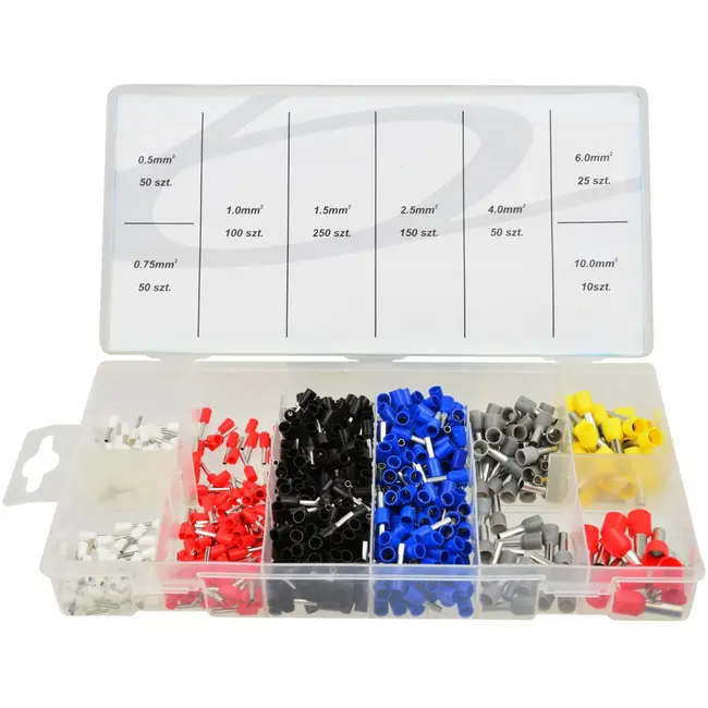 GEKO Assortiment koperen kabelschoenen - 685 stuks - diverse maten en kleuren