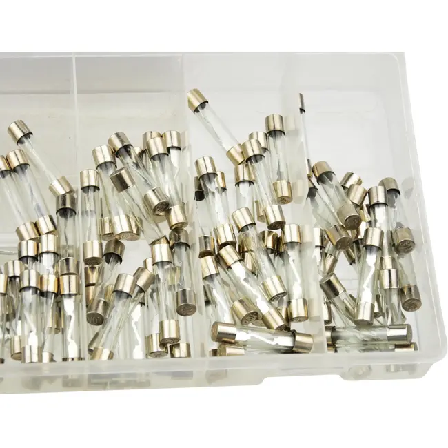 GEKO Glazen zekeringen set - 120 stuks - Diverse ampères