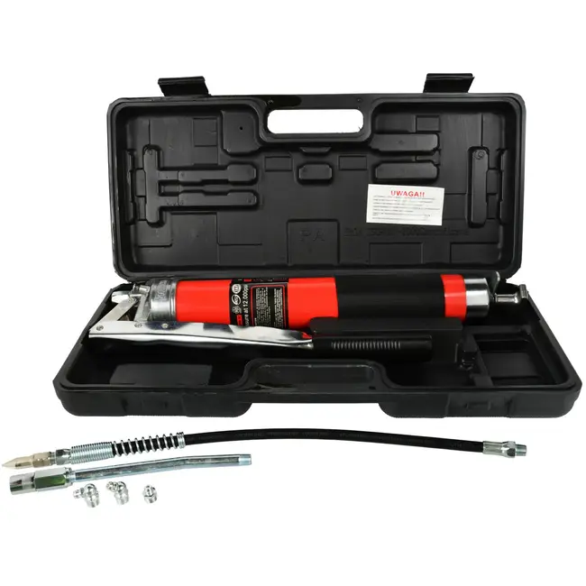 GEKO Handmatige vetspuit - 600 ml - Antislip - Geschikt voor krappe ruimtes - Rood