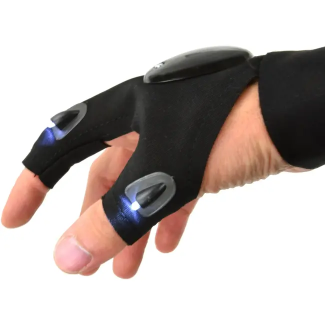 GEKO Handschoen met LED-verlichting - Universele maat - Voor nachtelijke activiteiten