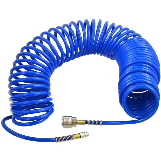 GEKO Luchtslang PU - 15m - Snelkoppelingen - Blauw - 5x8 mm