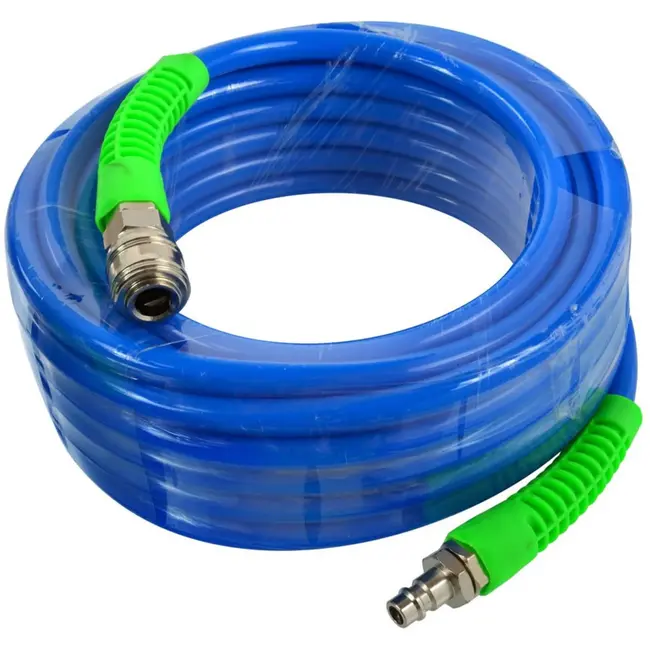GEKO Versterkte luchtslang - flexibel PU - 12mm x 8mm - 10m - blauw