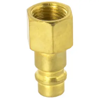 GEKO Koppeling lucht - 1/4" binnendraad - messing nikkel - 33 mm - 16 bar
