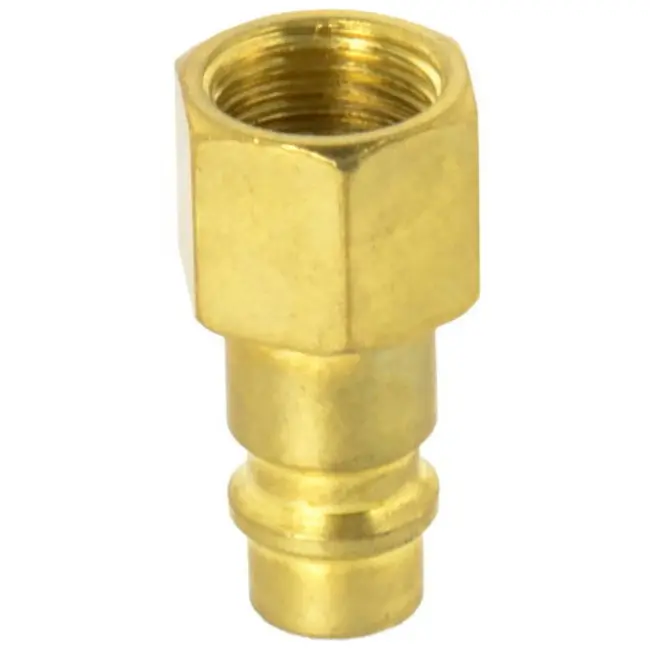 GEKO Koppeling lucht - 1/4" binnendraad - messing nikkel - 33 mm - 16 bar