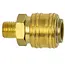GEKO Koppeling vrouwelijk type - messing - 1/4" schroefdraad - 44 mm lengte