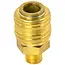 GEKO Koppeling vrouwelijk type - messing - 1/4" schroefdraad - 44 mm lengte