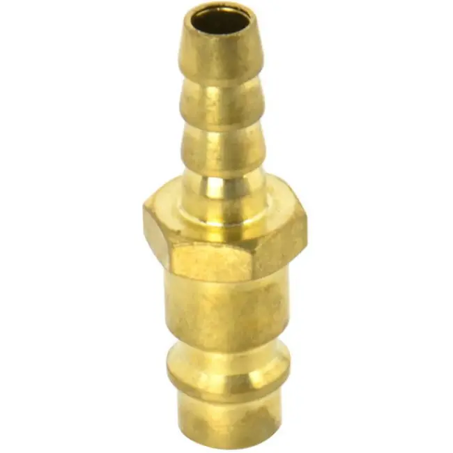 GEKO Koppeling voor luchtslang - 8 mm - Messing nikkel - 16 bar - 45 mm lang