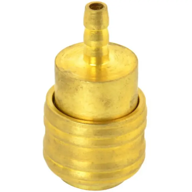 GEKO Koppeling voor luchtslang - 6 mm - Messing - Max. 16 bar - 49 mm lang
