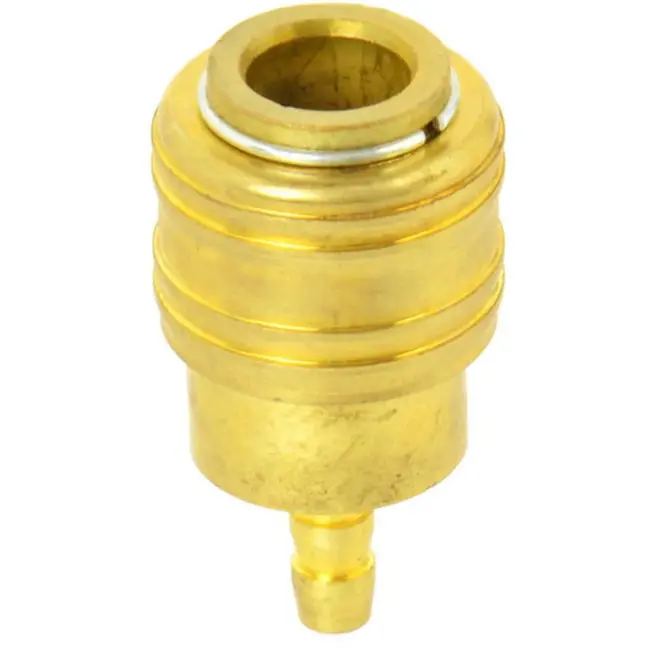 GEKO Koppeling voor luchtslang - 6 mm - Messing - Max. 16 bar - 49 mm lang