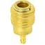 GEKO Koppeling voor luchtslang - 6 mm - Messing - Max. 16 bar - 49 mm lang